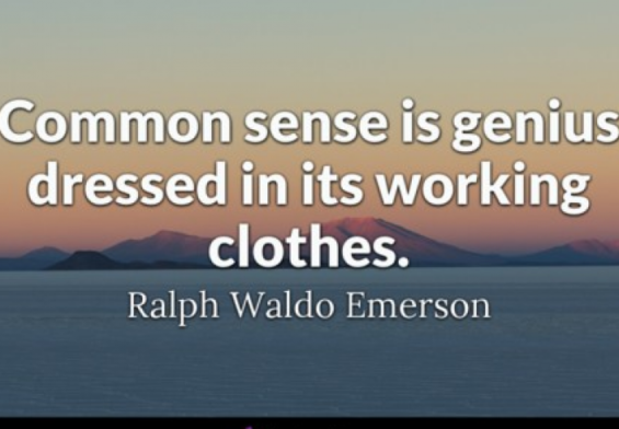Commonsense is uncommon but it is a sign of genius!