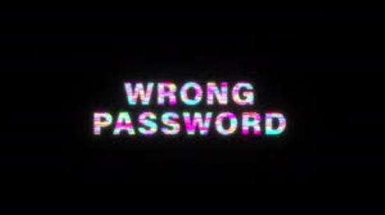 QUICK-100: Wrong Password