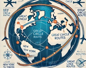 Why are airplane routes curved and not straight?