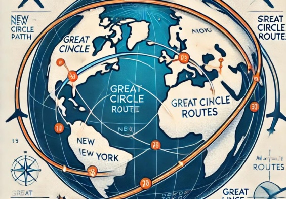 Why are airplane routes curved and not straight?