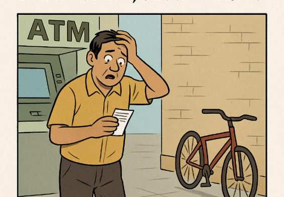 Relief at  ATM, Shock Outside – a short story