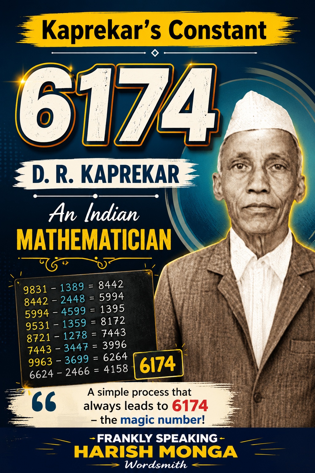 6174: The Magical Number That Made Kaprekar Famous