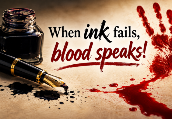 When ink fails, blood speaks!