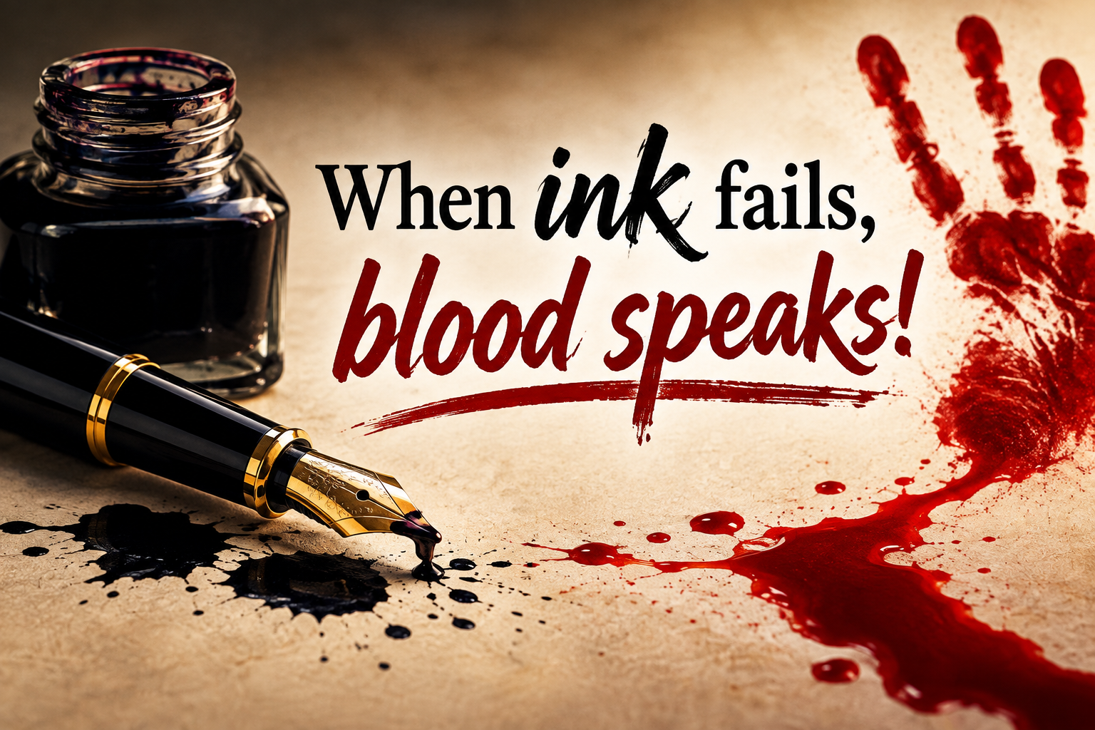 When ink fails, blood speaks!